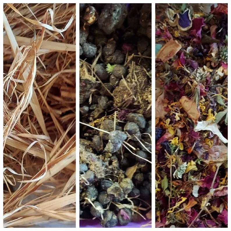 Crabby grass ,  , flower bundle  and deer poop Deer poop and flowers may be substituted with rasp... | Etsy (Global)