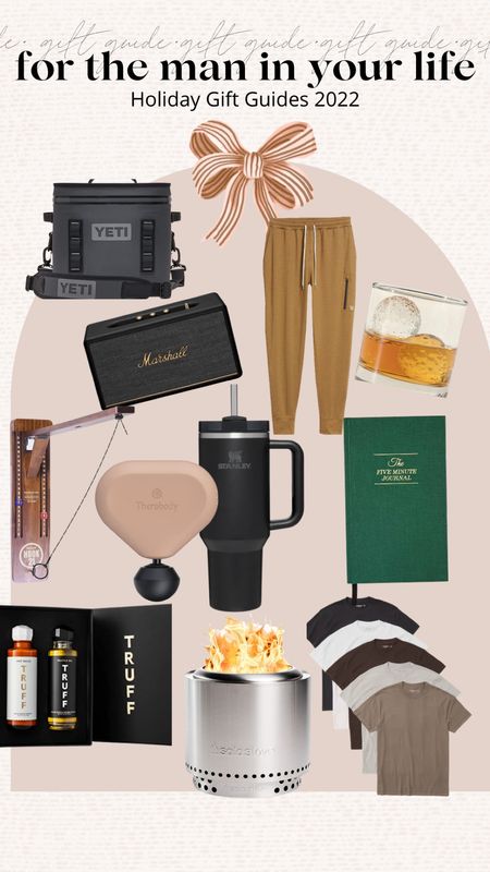 Gift guide for the man in your life, boyfriend, husband, or dad

Mini theragun, yeti soft cooler, Vuori joggers, five minute journal, Stanley tumbler 40oz, solo stove, firepit, truff hot sauce, retro speaker, Abercrombie essentials tees, golf ball ice cubes 

#LTKHoliday #LTKGiftGuide