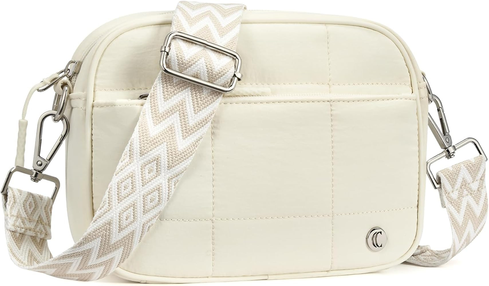 CLUCI Quilted Crossbody Bags for Women Lightweight Puffer Shoulder Bag Travel Purses with Wide St... | Amazon (US)