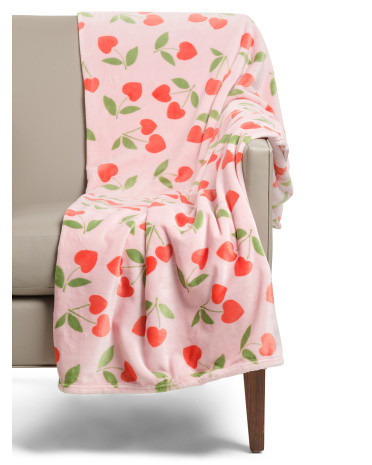 60x70 Cherry Heart Toss Throw | Polyester | Marshalls