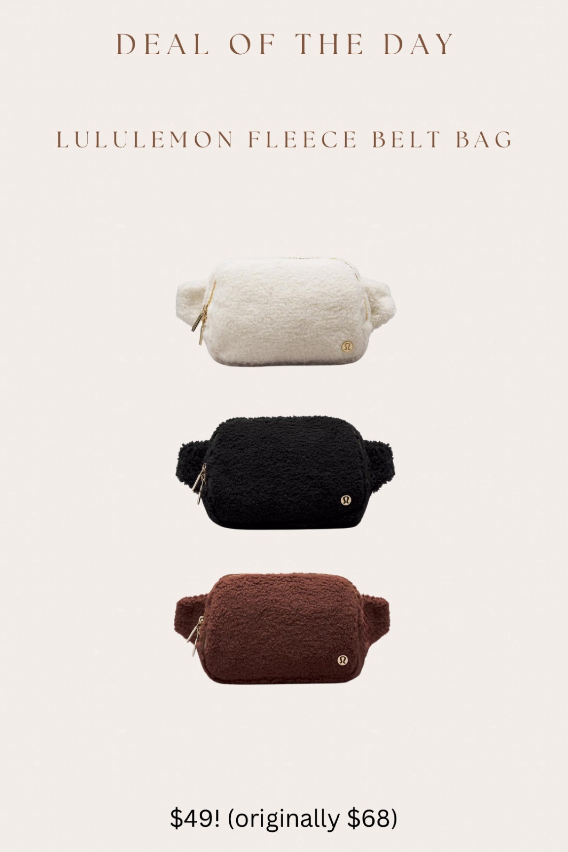 I’ve never seen the belt bags go on sale!!! Such a great deal for the famous lululemon belt bags 😍 perfect for winter! Also makes the best gifts! 

#LTKGiftGuide #LTKCyberWeek #LTKsalealert