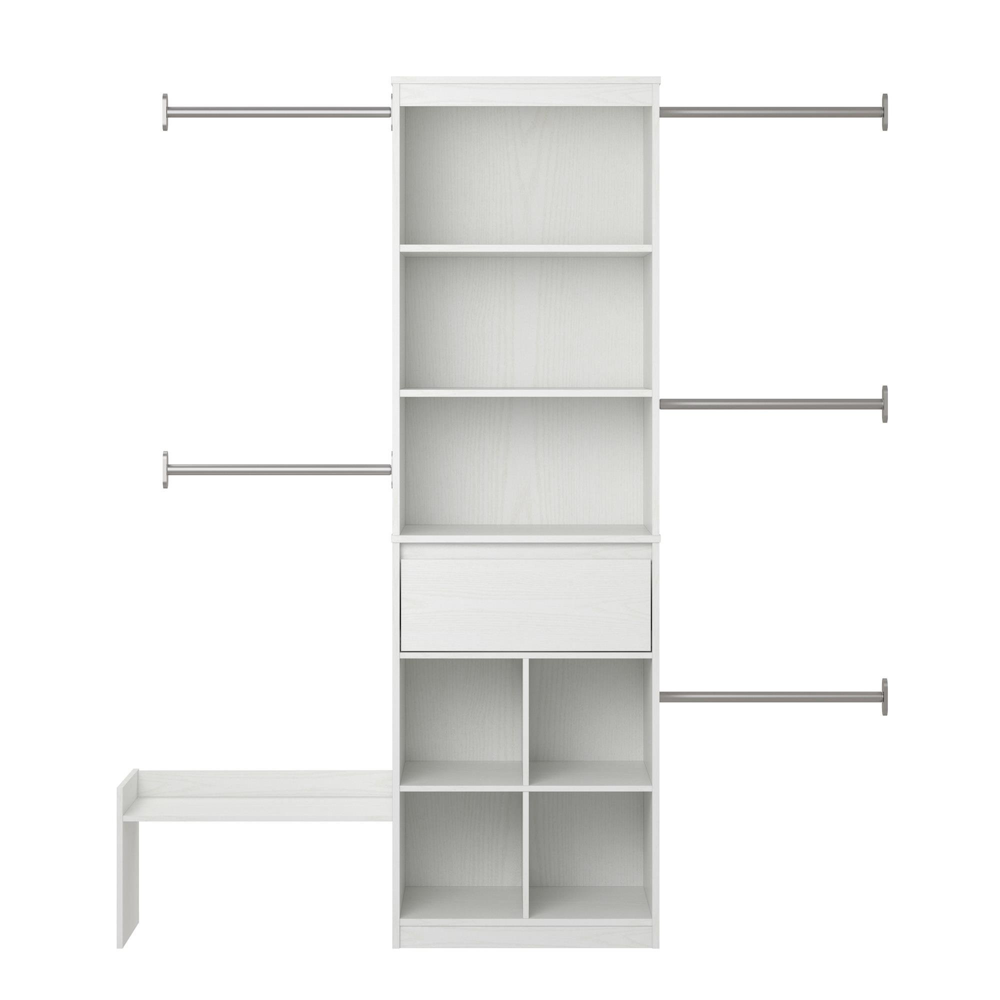 Little Seeds Grow with Me Adjustable Kids’ Closet Organizer System, 15.69" D x 95.44" W x 76.62... | Amazon (US)