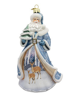 Santa with Tree and Scene Ornament, 7 Inches | Macy's