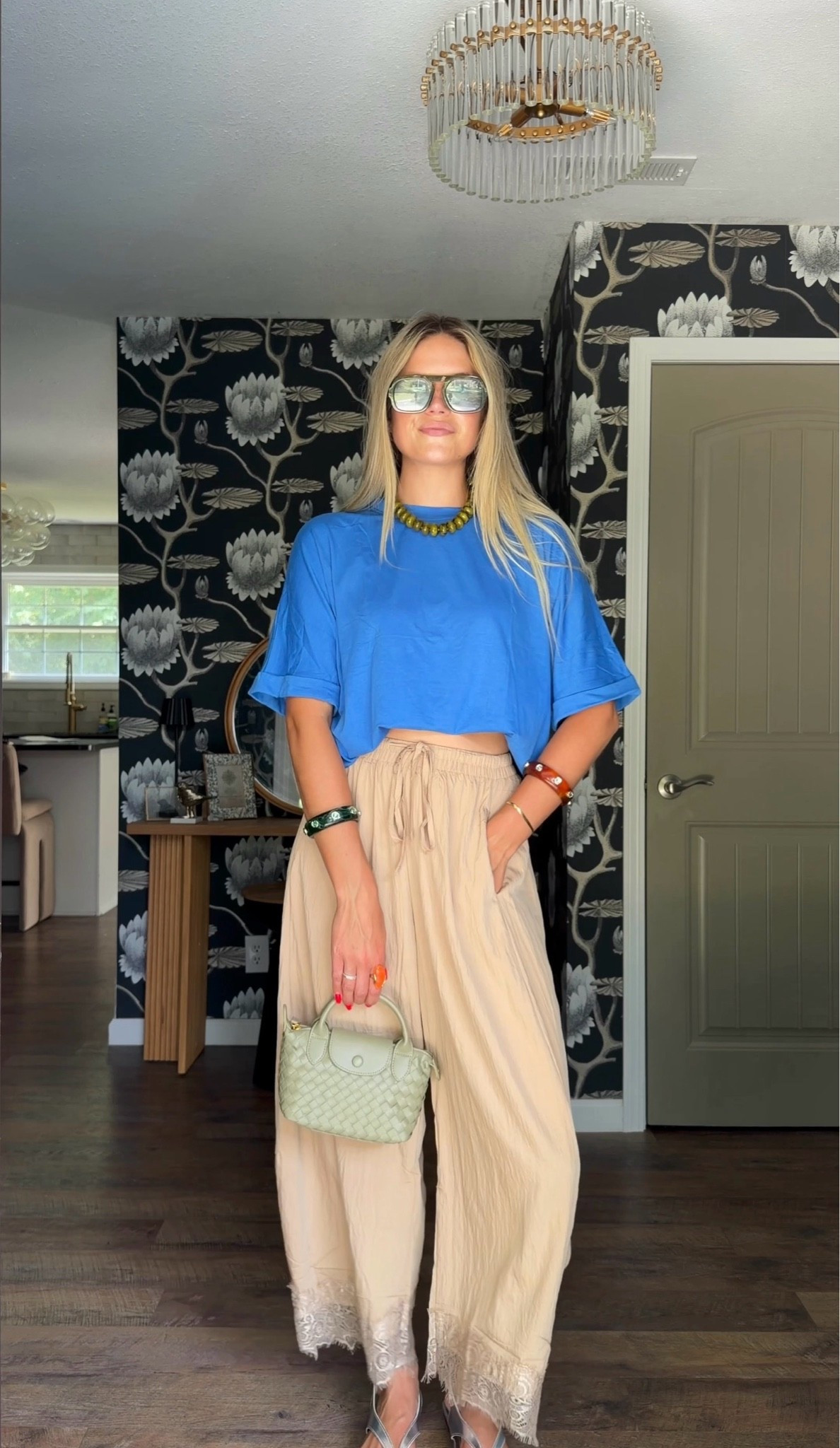 LOVING these fun pants — comfy, lace detail. Lace will be all up in fall and this is a cute way to incorporate! Chic, comfy, cool girl coded fit! #lace #outfitinspo #easyoutfits

#LTKootd