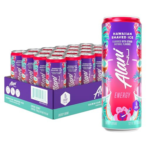 Alani Nu Hawaiian Shaved Ice Sugar Free, Low Calorie Energy Drinks | 200mg Caffeine | Pre Workout Performance with Antioxidants | Biotin B Vitamins | Zero Sugar | 15 Calories or Less | 12 Fl Oz Cans (24 Pack) | Amazon (US)