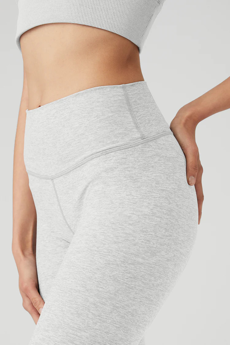 Alosoft High-Waist 7/8 Highlight Legging - Athletic Heather Grey | Alo Yoga (US)