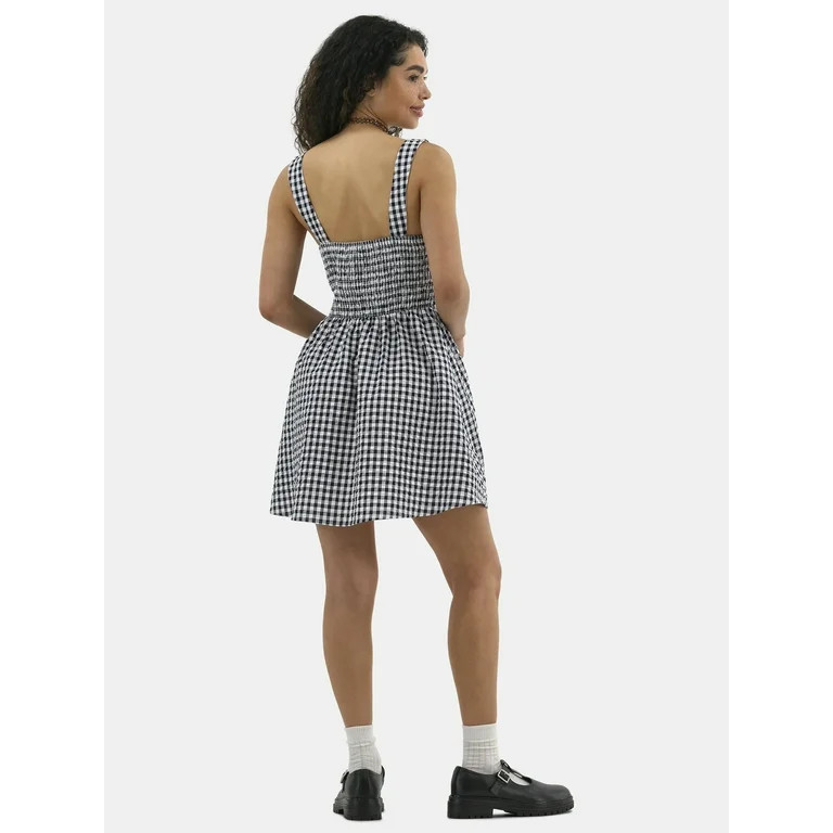 No Boundaries Cotton Fit and Flare Corset Dress, Women’s | Walmart (US)