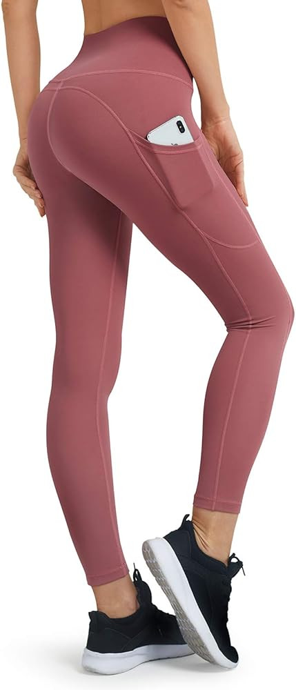 JOYGO Leggings with Pockets for Women, High Waisted Womens Yoga Leggings Tummy Control Non See Th... | Amazon (US)