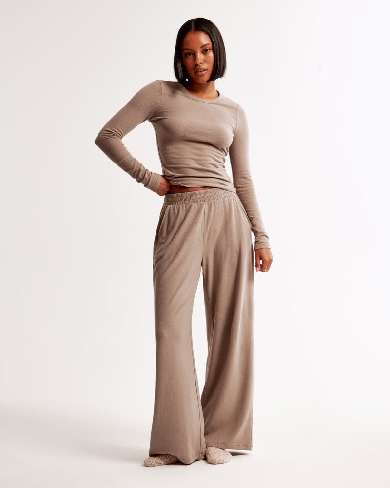 Lounge Cotton-Modal Wide Leg Pant | Abercrombie & Fitch (US)