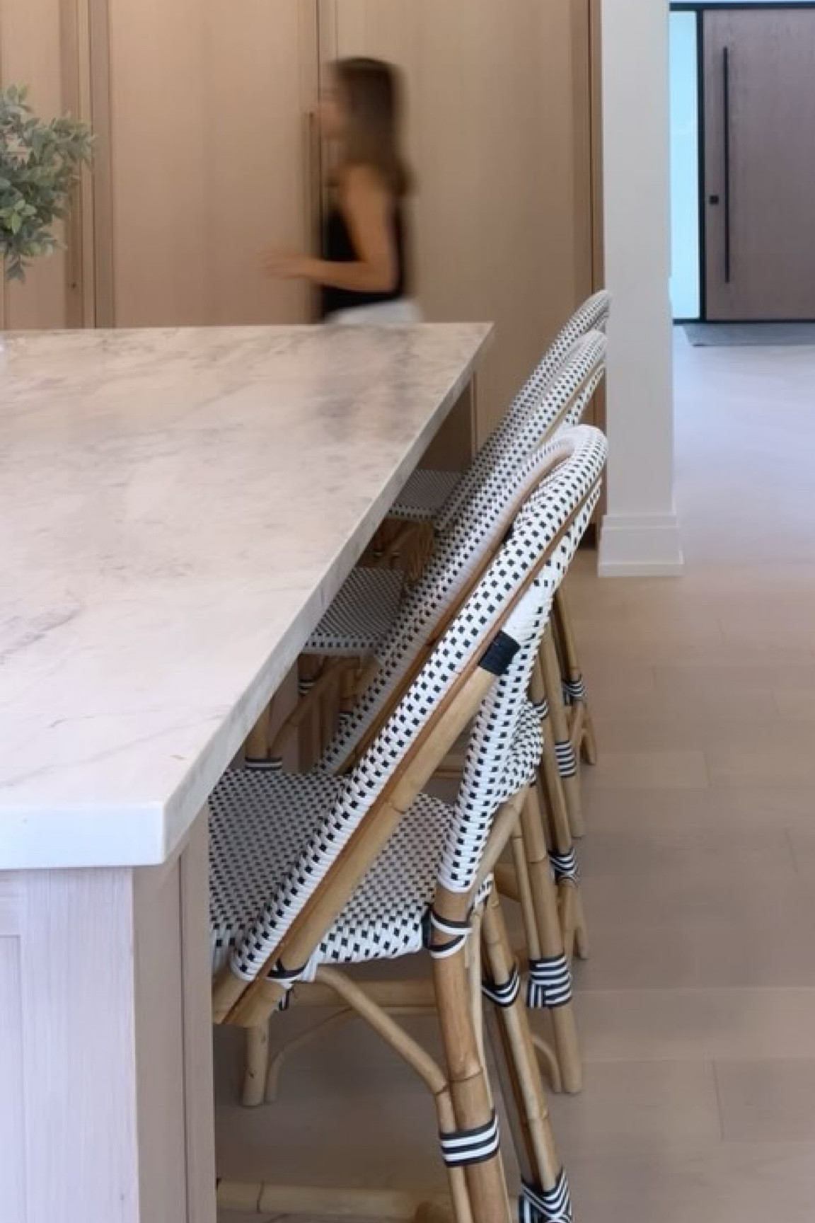 Our counter bar stools were the perfect touch to our organic modern home