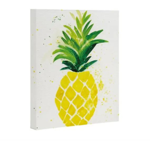 Pineapple Art Canvas  Tropical and Beachy Art | Etsy | Etsy (US)