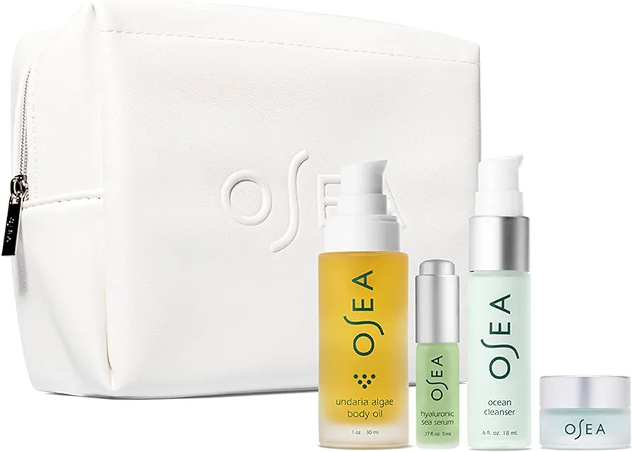 OSEA Bestsellers Discovery Skincare Set - 4-piece Skin Care Set - Vegan Leather Pouch, Body Oil, ... | Amazon (US)