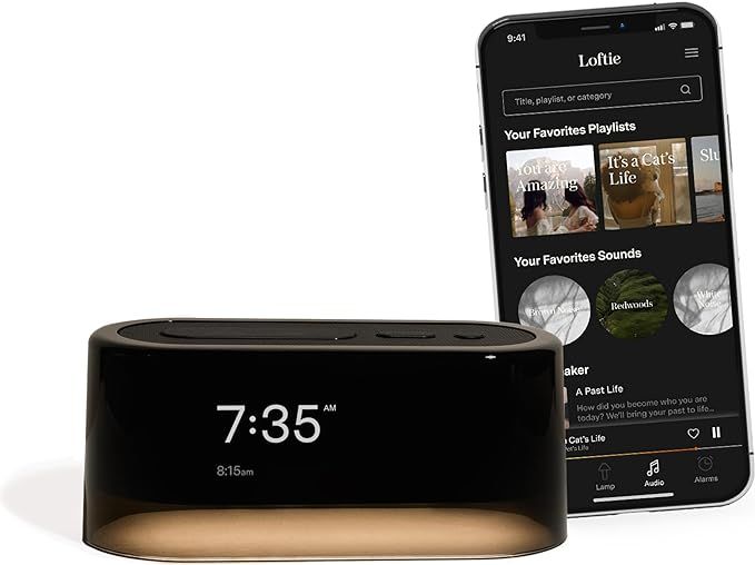 Loftie Alarm Clock - Bluetooth Smart with Speaker for Custom Alarms, Wellness Content, White Nois... | Amazon (US)