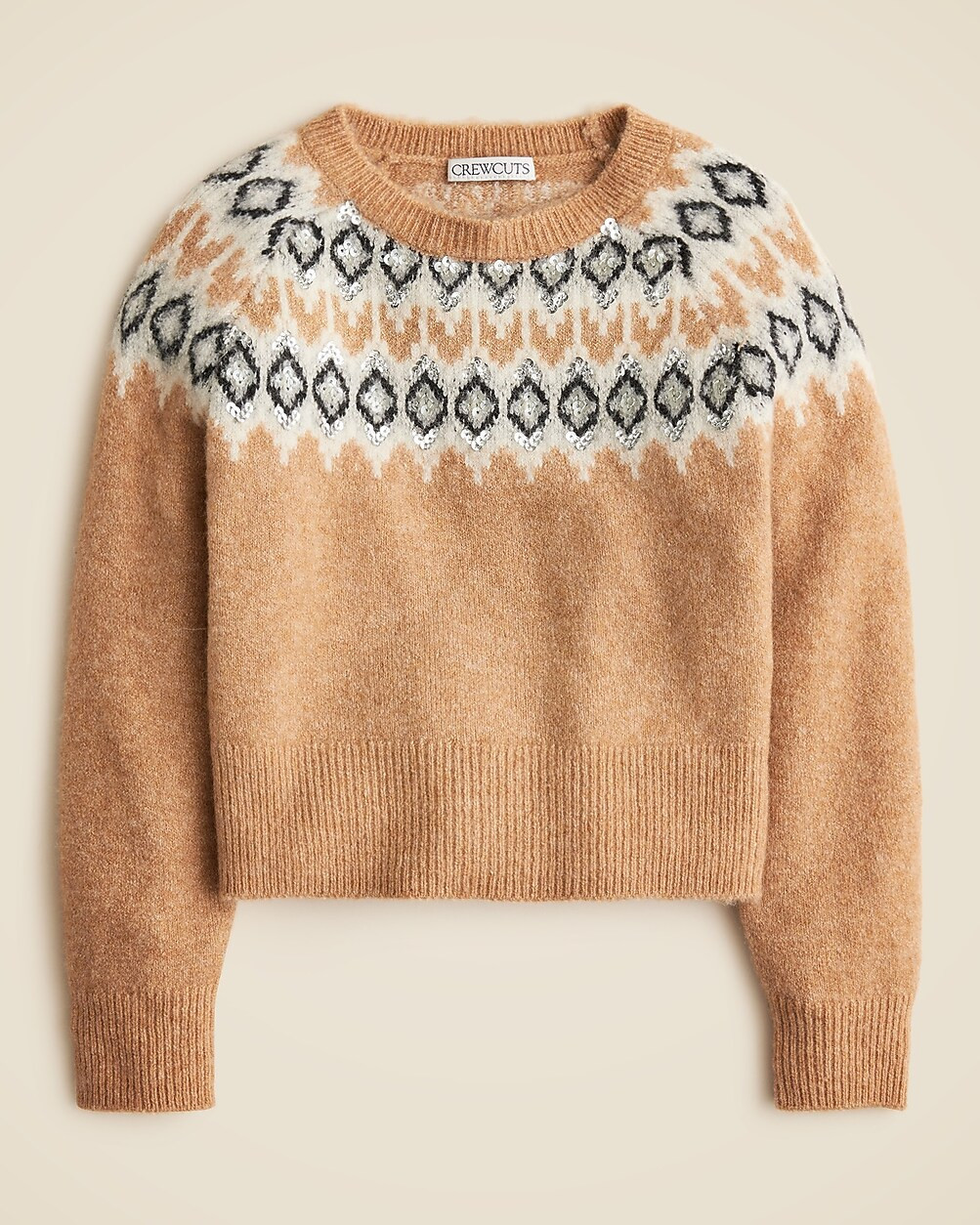 Girls' sequin Fair Isle sweater in Supersoft yarn | J. Crew US