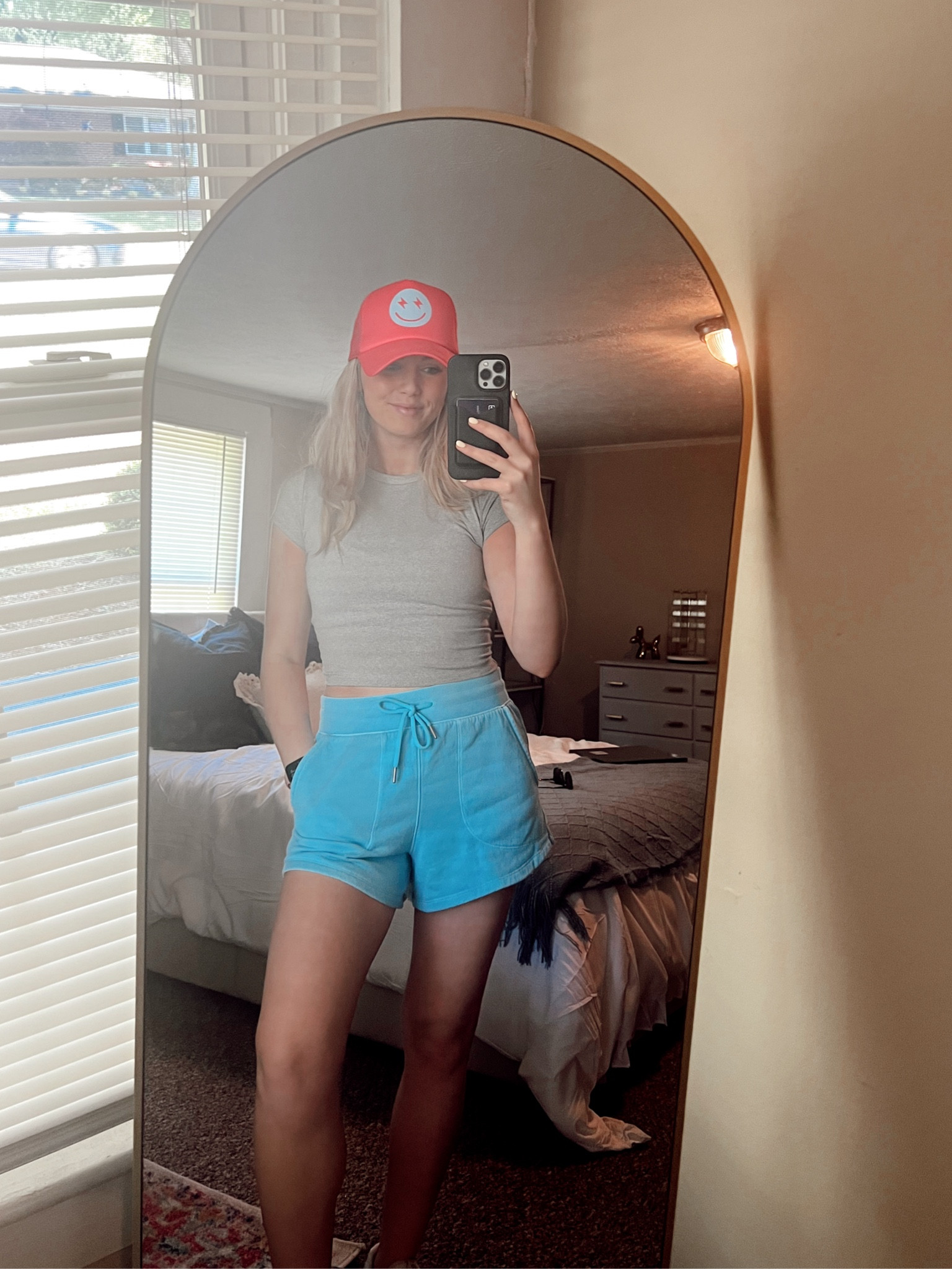 Happy Sunday!! Loving this warm weather 🤩 #warmweather #comfyshorts #comfyoutfit 

**Couldn’t link exact hat but linked my fav one that’s similar

#LTKtravel #LTKsalealert #LTKfindsunder50