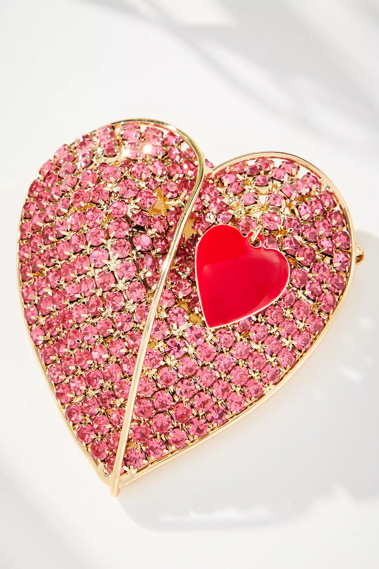 Crystal Heart Brooch | Anthropologie (US)