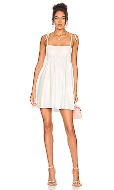 Show Me Your Mumu Gretchen Mini Dress in White Linen from Revolve.com | Revolve Clothing (Global)