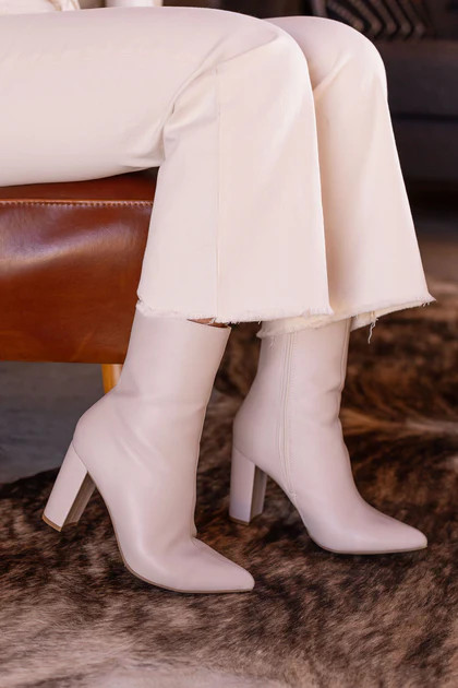 Landon Taupe Vegan Leather Boots | Shop Priceless