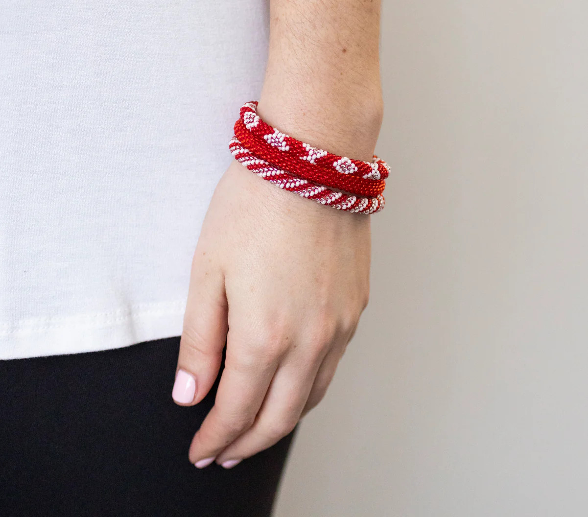 Game Day Roll-On® Bracelets  Red & White | Aid Through Trade