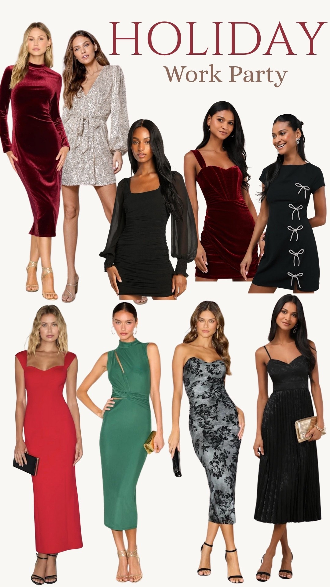 Holiday Work Party Looks

#christmas #holidays #party #dress #thanksgiving #work #workparty #holidayparty 

#LTKGiftGuide #LTKHoliday #LTKCyberWeek