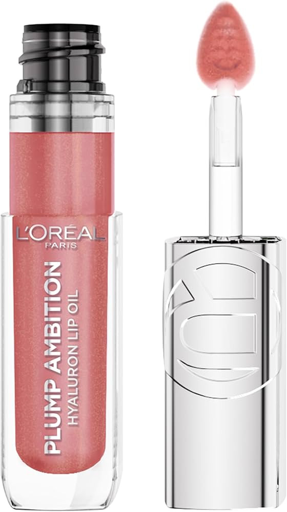 L'Oreal Paris Plump Ambition Hyaluron Lip Oil, 24 HR Lip Gloss with Hyaluronic Acid, Volumizing F... | Amazon (US)