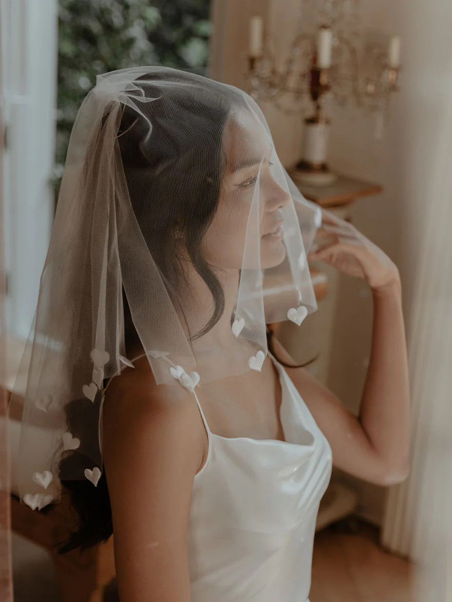 Heart Trim Veil | Gigi & Olive