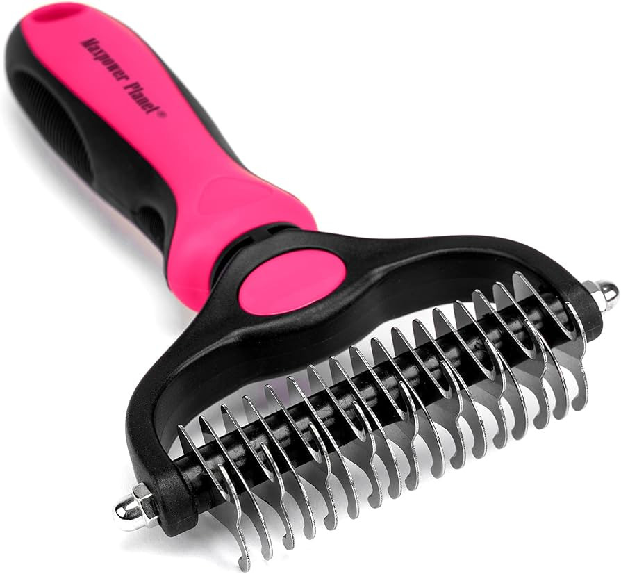 Maxpower Planet Pet Grooming Brush - Double Sided Shedding and Dematting Undercoat Rake Comb for ... | Amazon (CA)
