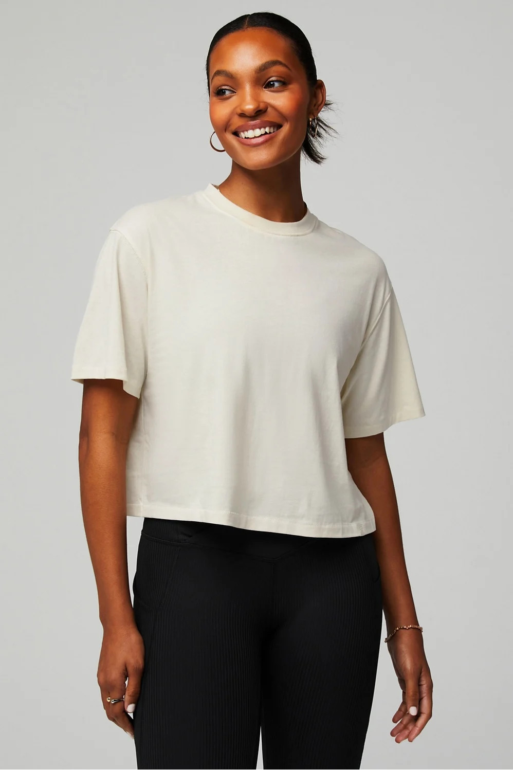 100% Cotton Boxy Tee | Fabletics - North America