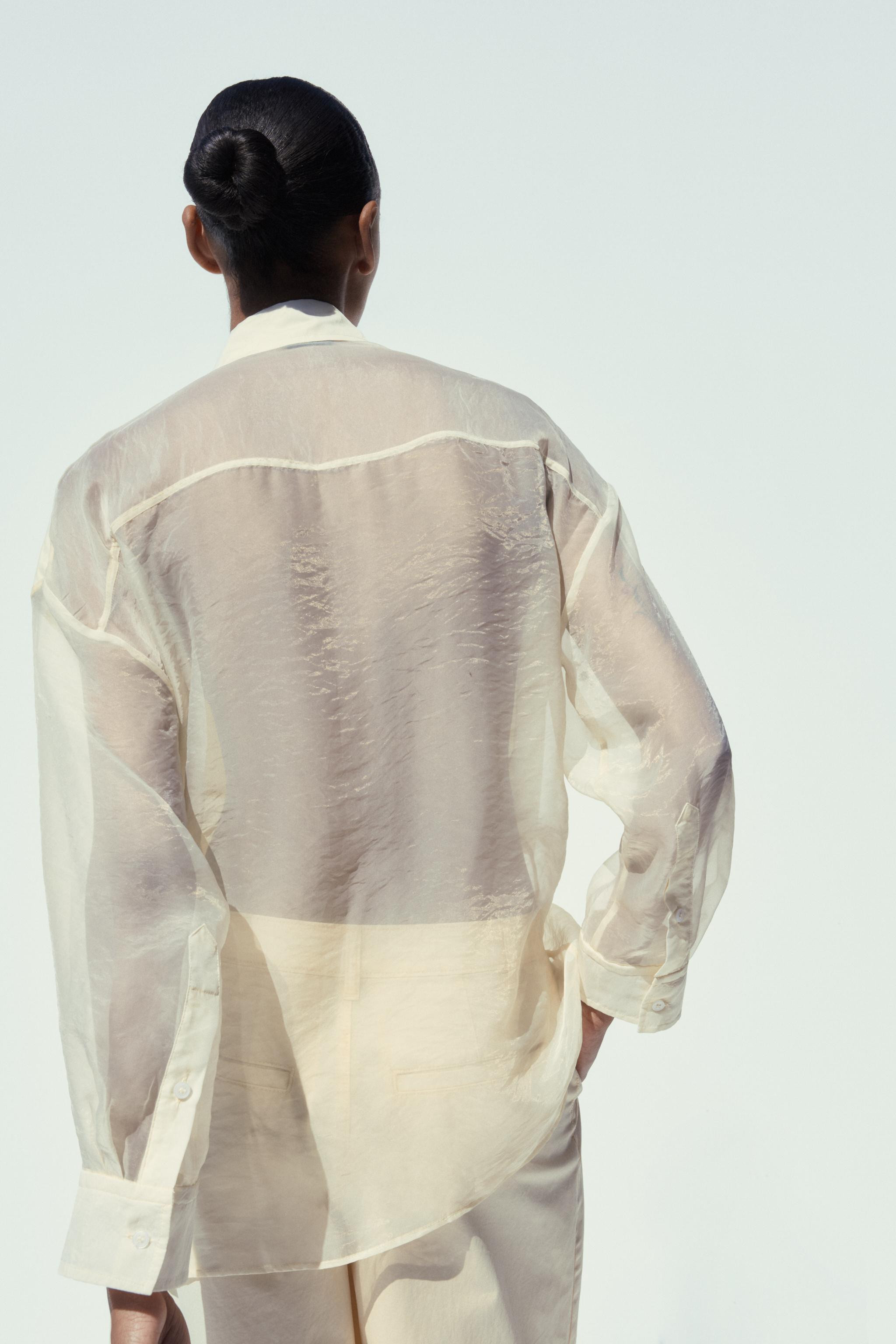 ORGANZA COMBINATION OVERSIZED SHIRT | Zara US