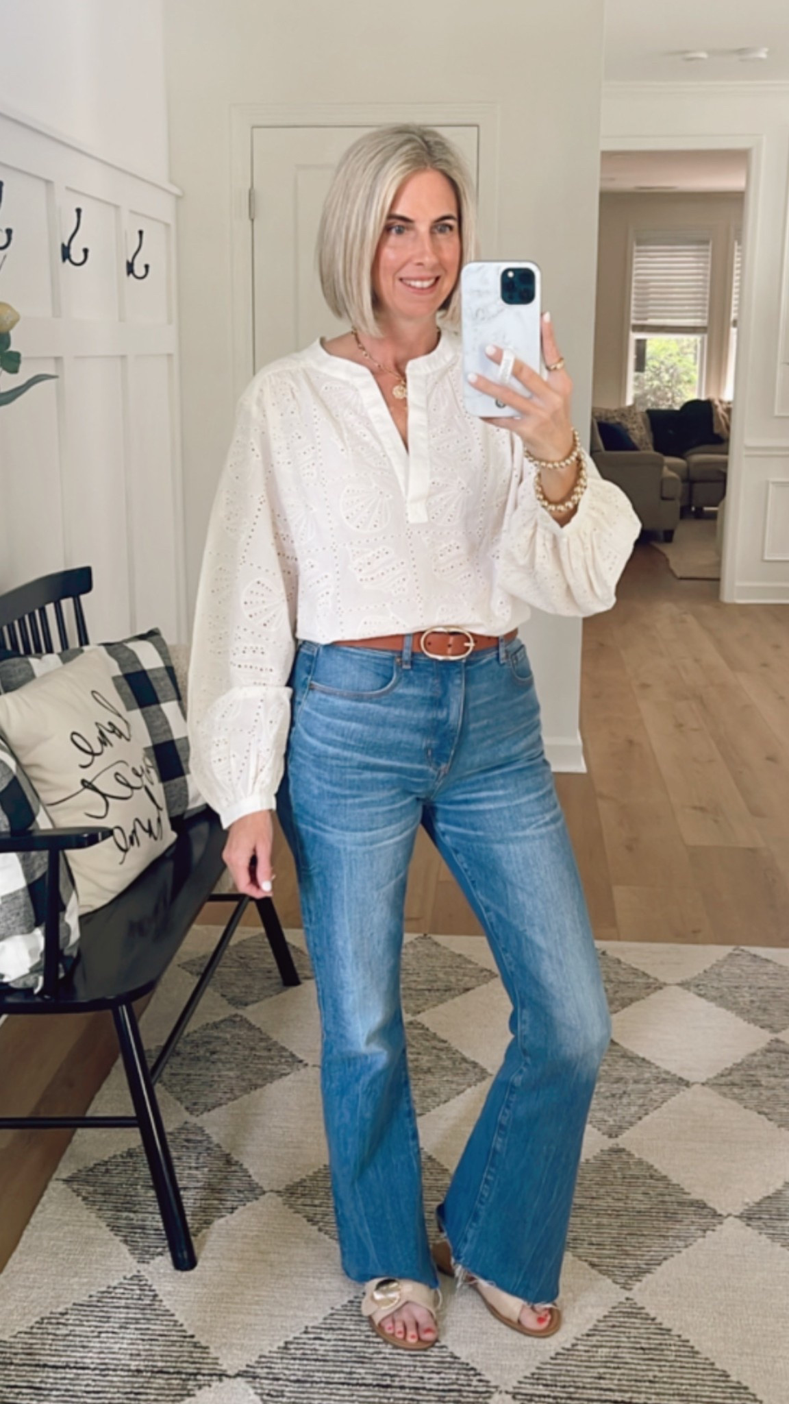 Love the eyelet shell design in this pretty oversized top. Coordinates well with the shell sandals. 

#targetstyle 

#LTKSeasonal #LTKFindsUnder50 #LTKSaleAlert