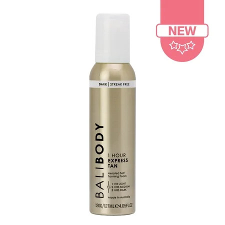 Bali Body Aerated Sunless Self Tanner Foam 1 Hour Express Tan Dark, 4.05 fl.oz | Walmart (US)