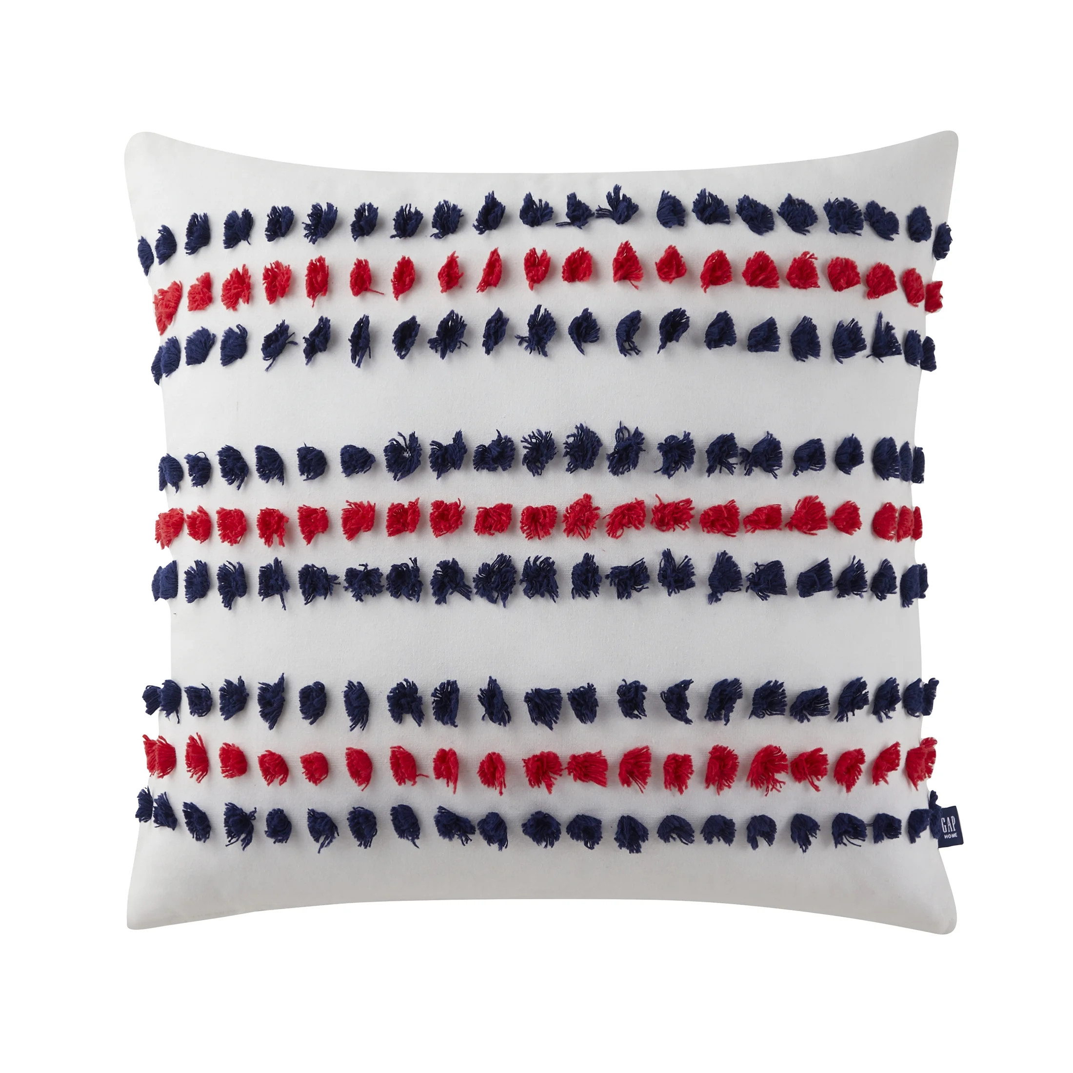 Gap Home 100% Organic Cotton Tufted Dot Decorative Pillow Red 20" x 20" | Walmart (US)