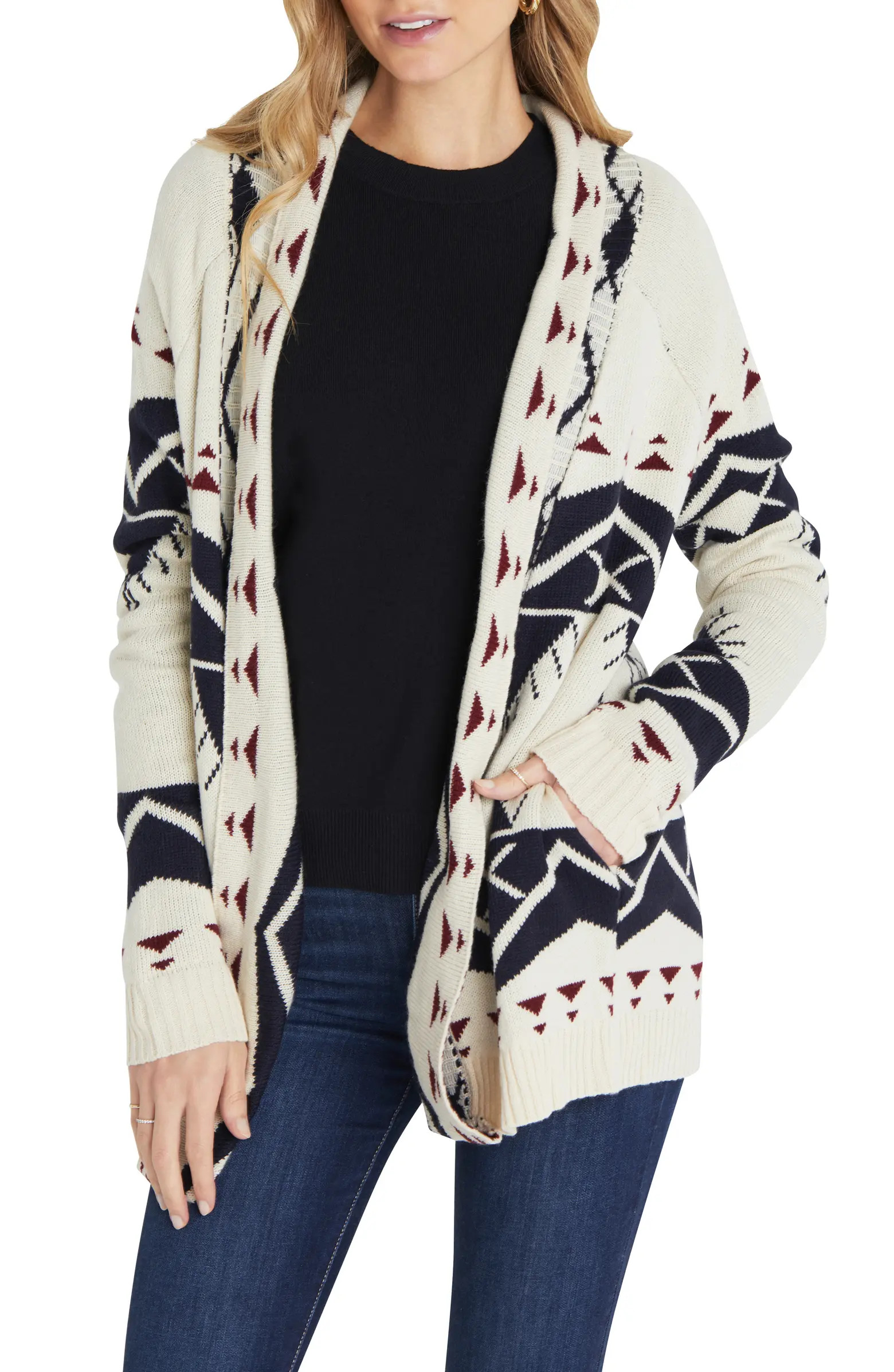 VICI Collection Geometric Knit Cardigan | Nordstrom | Nordstrom