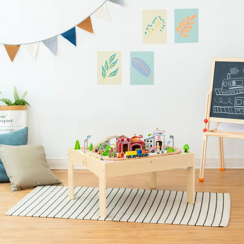 Teamson Kids Preschool Play Lab Kids 85-pc. Train Table & Town Playset | Wayfair North America