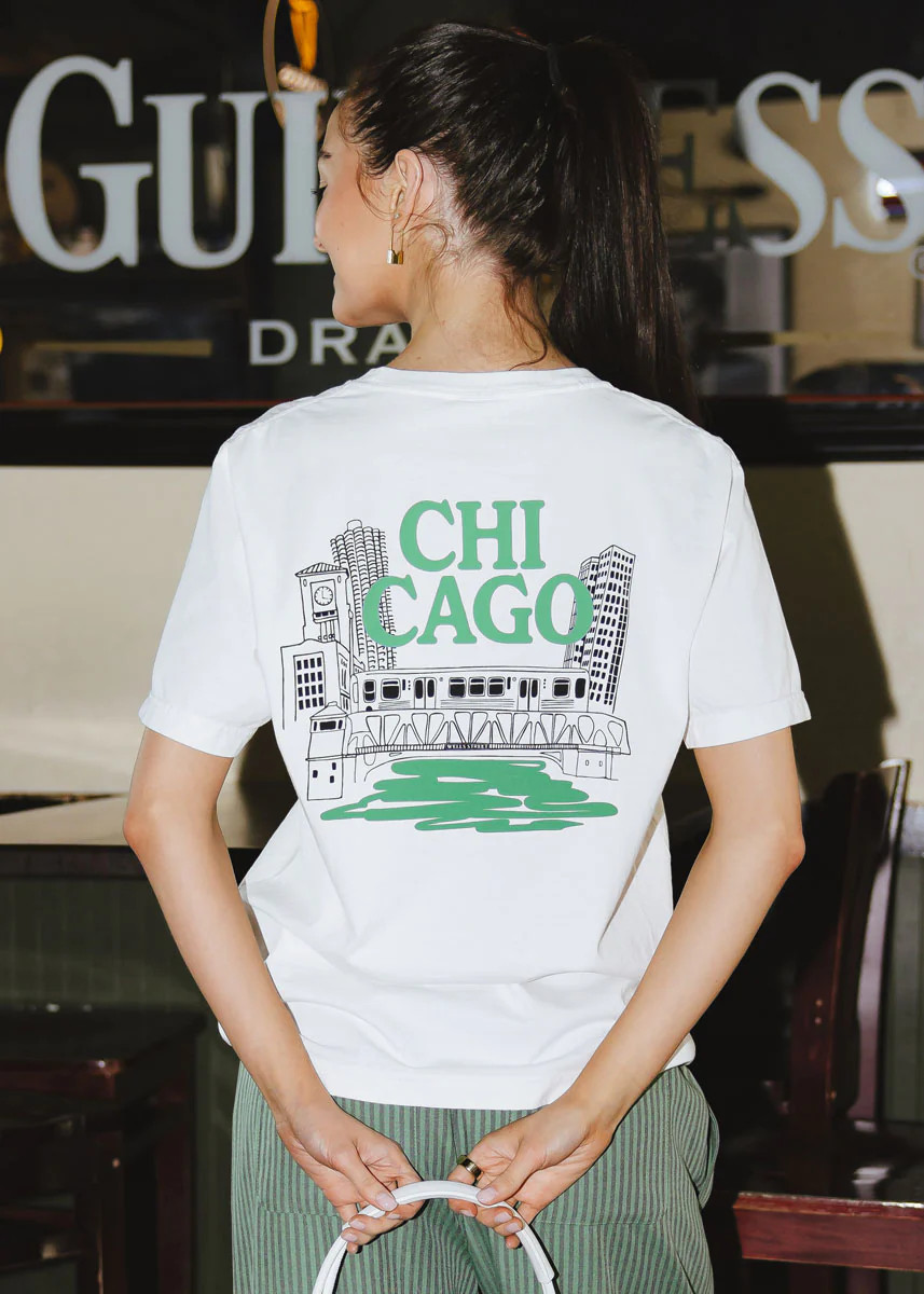 Chicago Green River Garment-Dyed Tee | Alice & Wonder