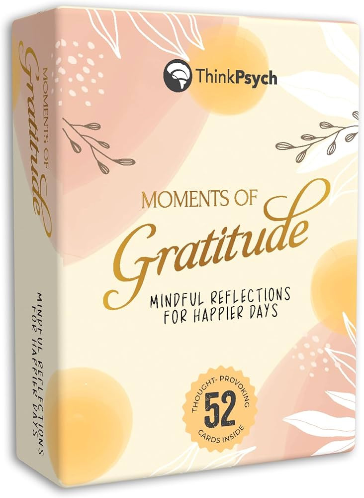 ThinkPsych Moments of Gratitude Cards | 52 Daily Questions for Mindfulness & Self-Reflection | Po... | Amazon (US)