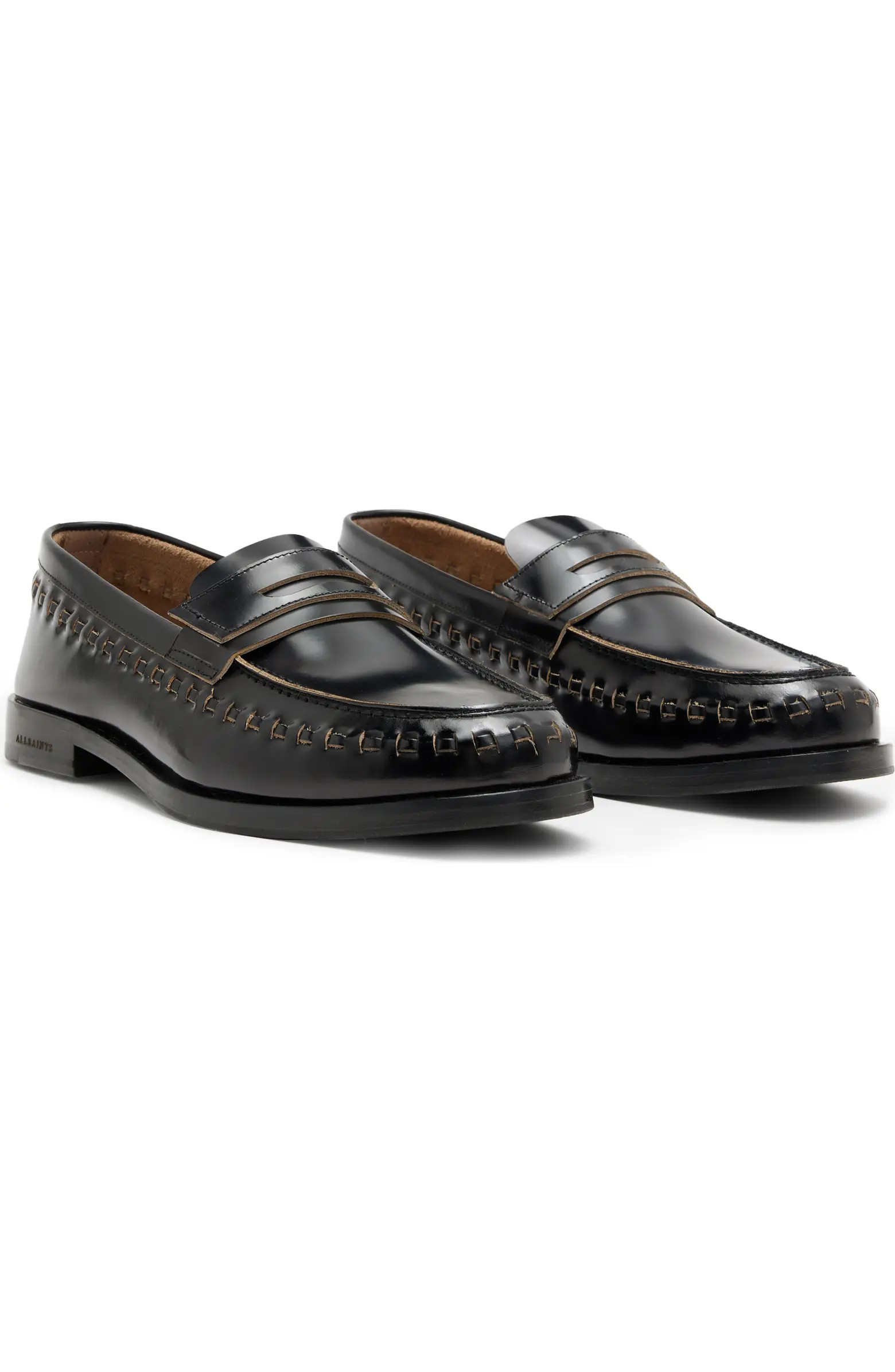 AllSaints Sammy High Shine Penny Loafer (Men) | Nordstromrack | Nordstrom Rack