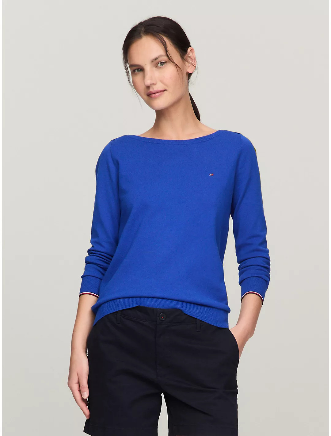 Solid Boatneck Sweater | Tommy Hilfiger | Tommy Hilfiger (US)