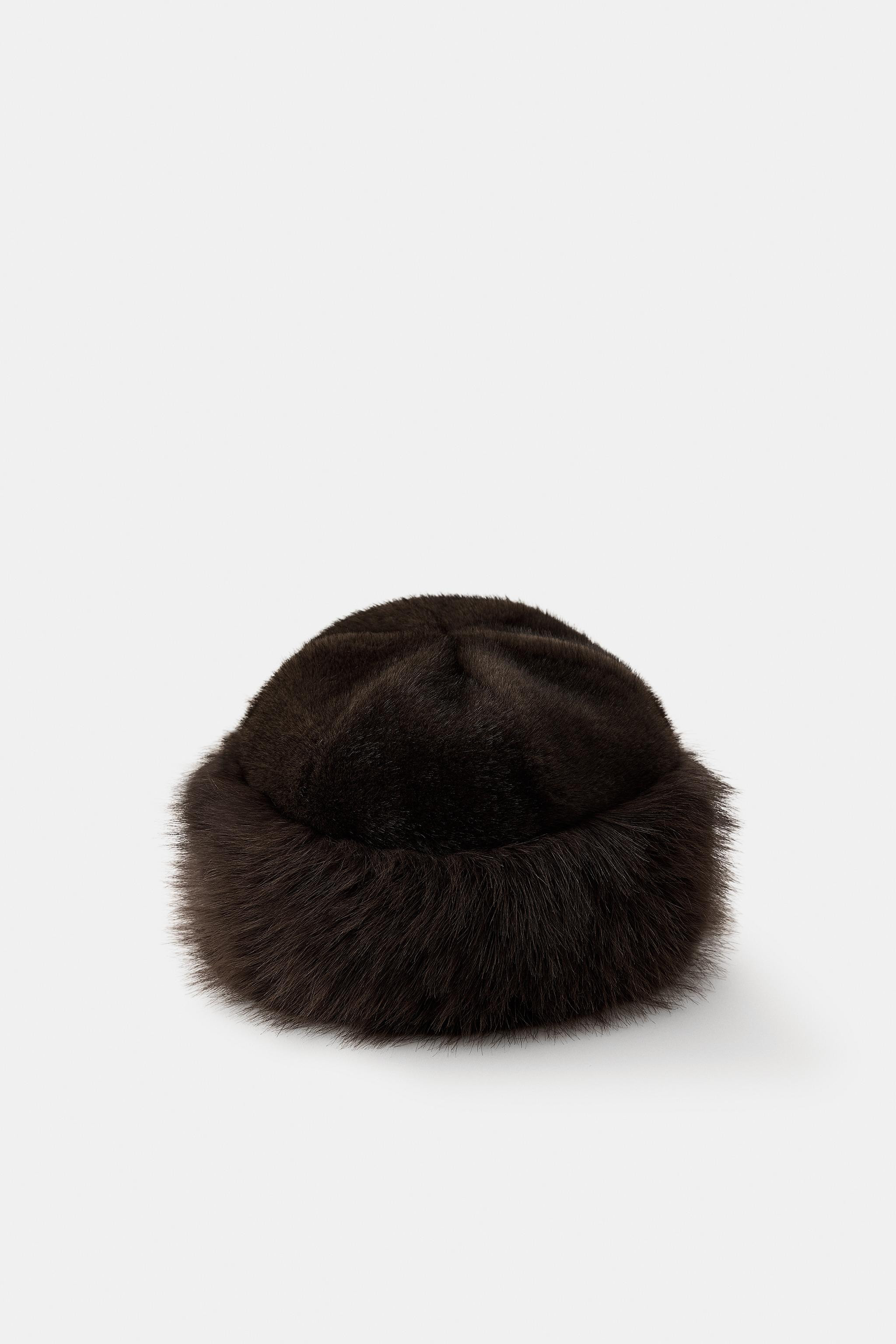 FAUX FUR TURN-UP BEANIE | Zara UK