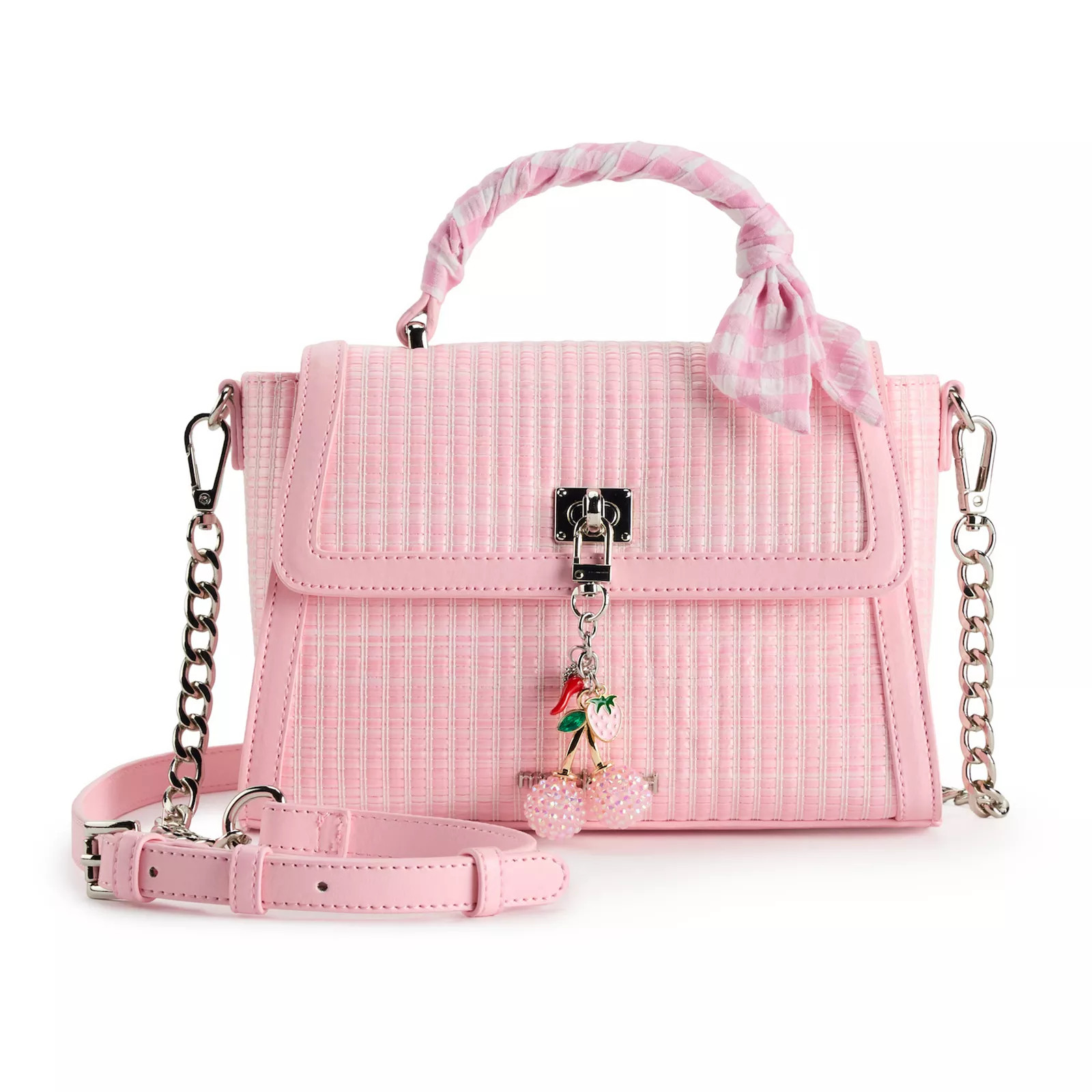 madden girl Straw Top Handle Bag with Charm | Kohl's