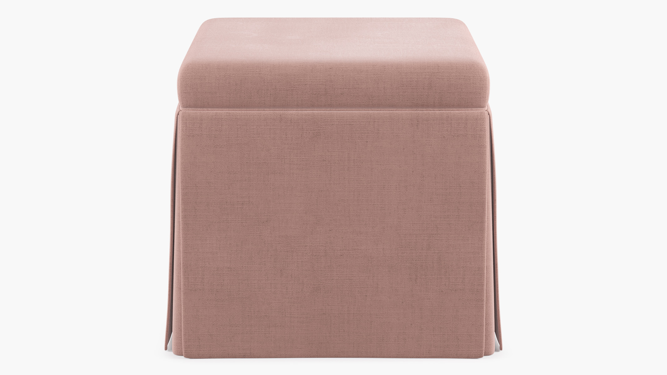 Skirted Storage Ottoman | The Inside