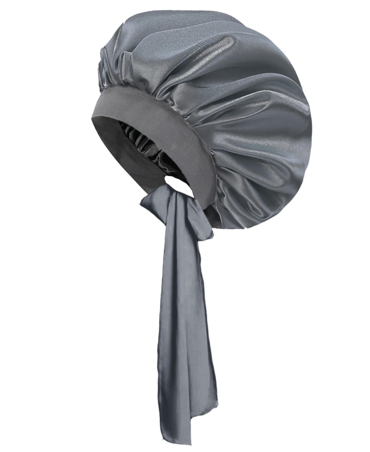 Night Satin Bonnet, Tie, Adjustable, Oversized - Black | Macy's