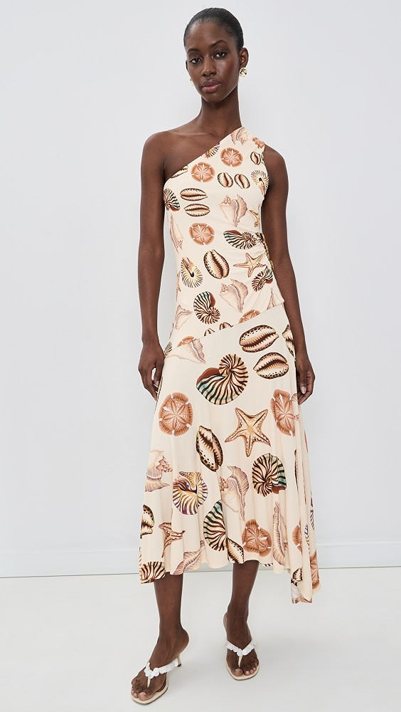 Marine Shells One Shoulder Maxi Dress | Shopbop