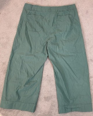 Maeve Colette Womens Cropped  Pants Spring Green Plus Size 24w Preppy Casual | eBay US