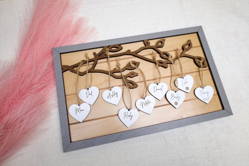 Modern Family Tree,Mothers Day Gift,Wooden Family Sign,Personalized Gift,Custom Gift,Family Gift,... | Etsy (US)