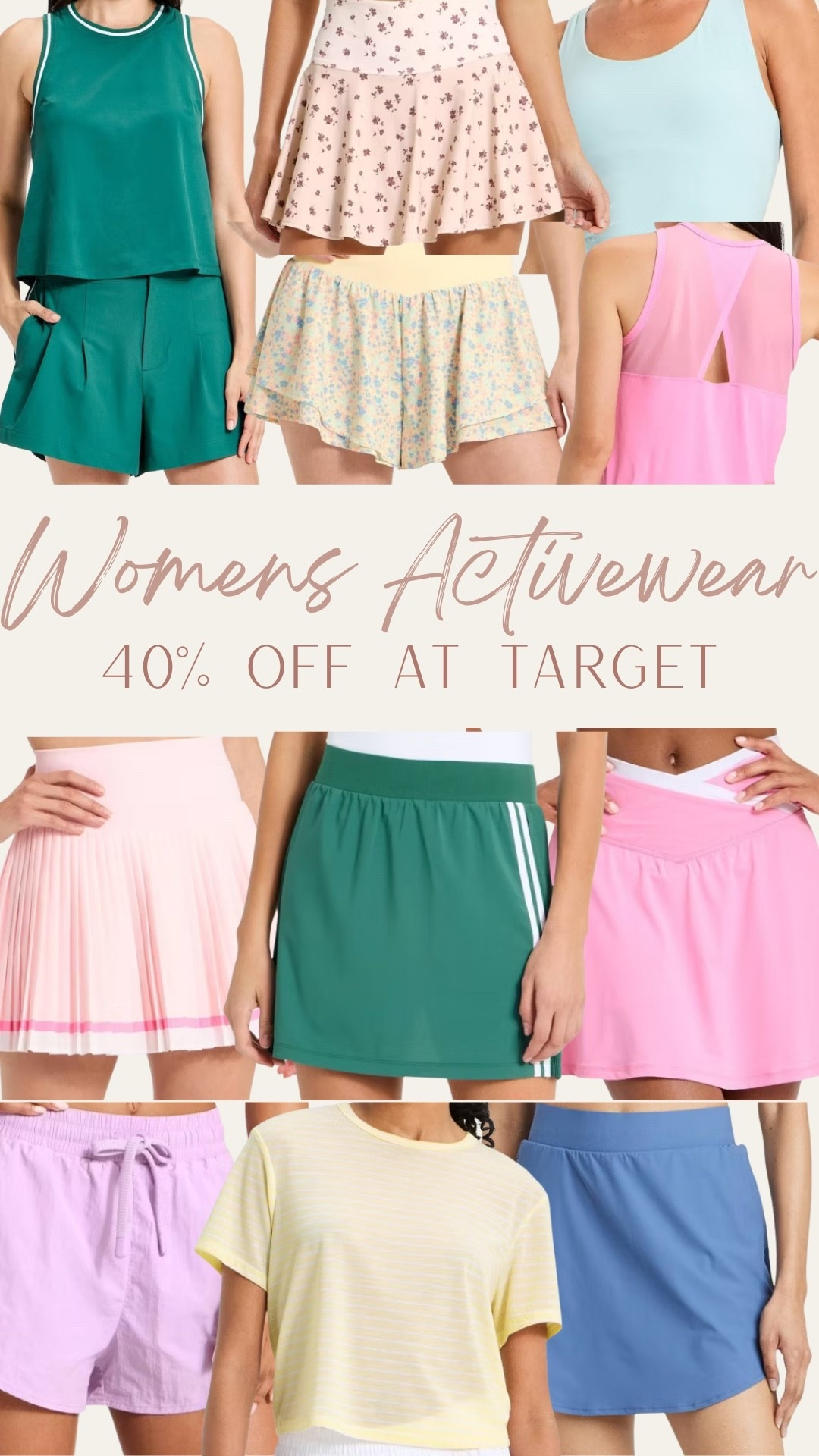 Women activewear on sale at Target!

THEBLOOMINGNEST spring sale skort workout 

#LTKSaleAlert #LTKActive #LTKSeasonal