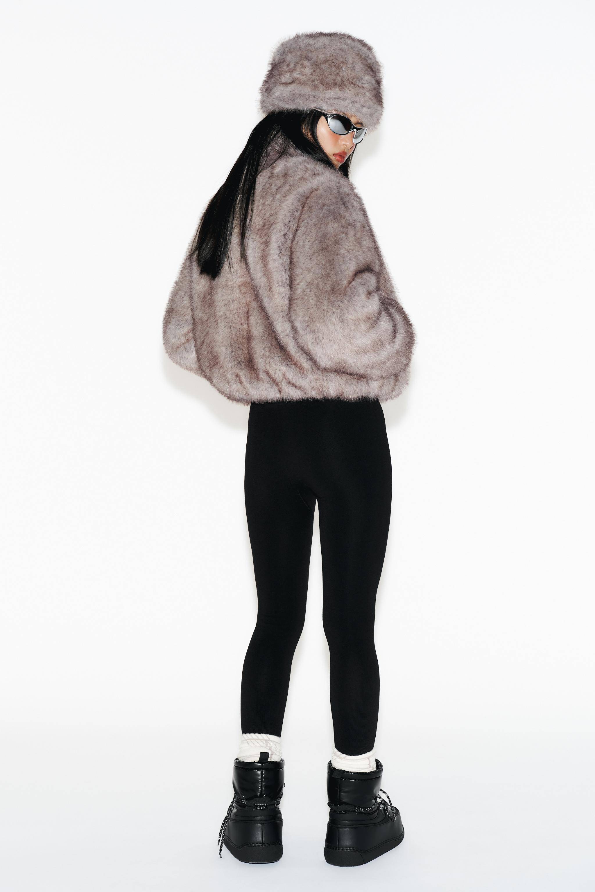 SHORT COAT WITH FAUX FUR HOOD HEIQ XREFLEX™ TECHNOLOGY SKI COLLECTION | Zara US