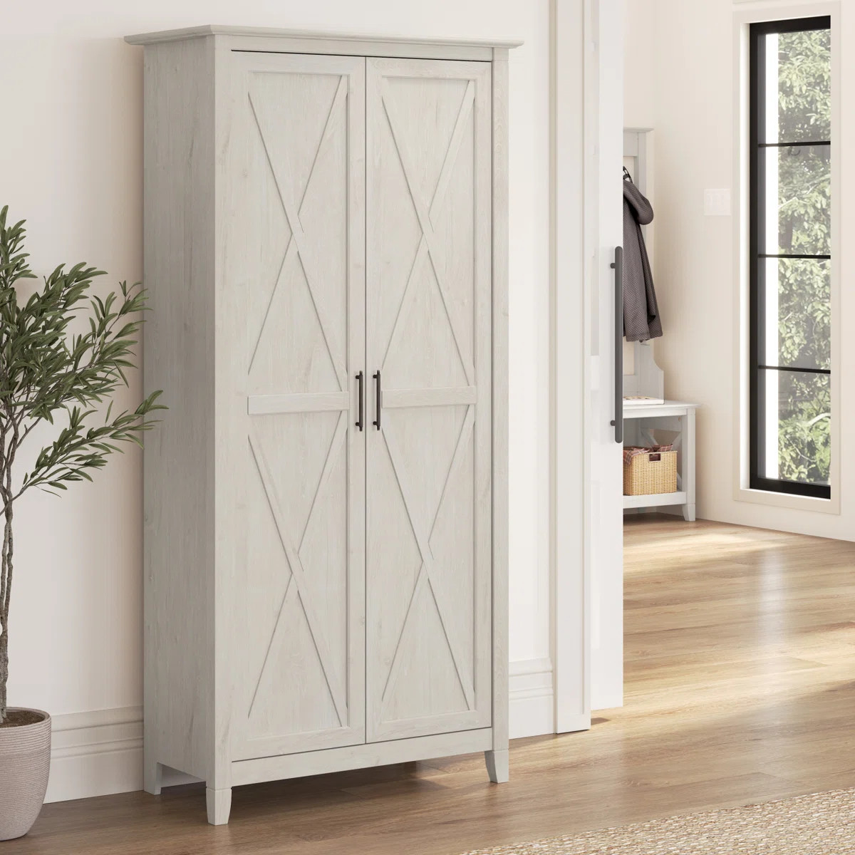 Laurel Foundry Modern Farmhouse® Huckins 32'' Wide 5 - Shelf Storage Cabinet & Reviews | Wayfair | Wayfair North America