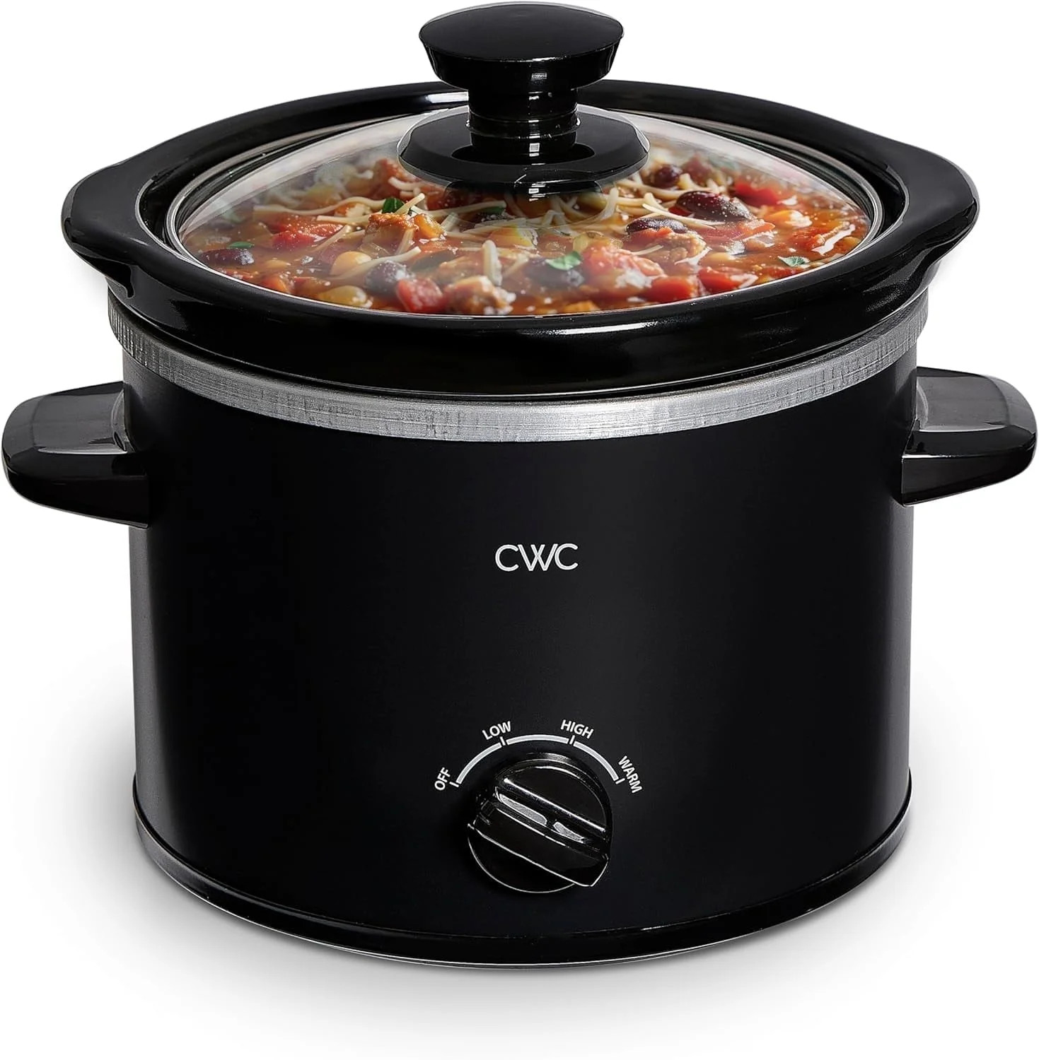 COOK WITH COLOR Slow Cooker, Crock Pot, 2-Quart Removable Stoneware Mini Crock Pot, Black | Walmart (US)