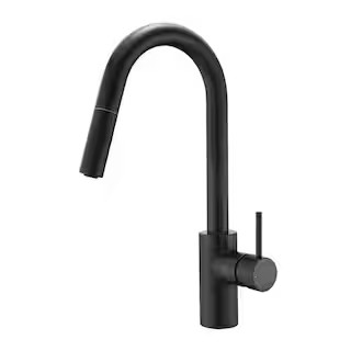 Ultra Faucets Euro Modern Single-Handle Pull-Down Sprayer Kitchen Faucet with Accessories in Rust... | The Home Depot